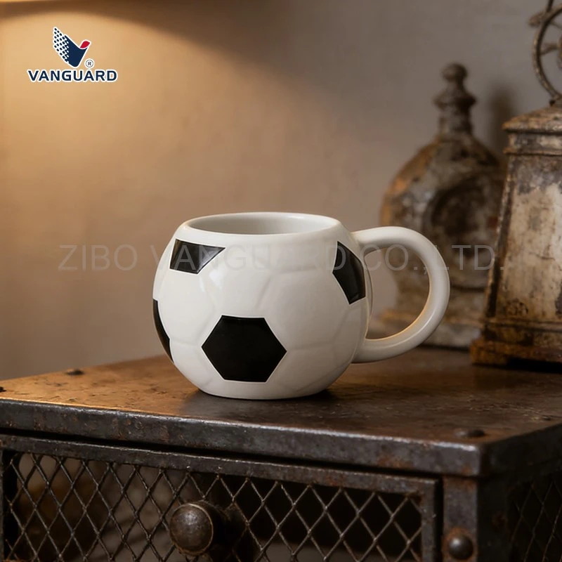 soccer ball ceramic mug